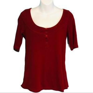 Ann Taylor LOFT Scoop Neck Short Sleeve Top